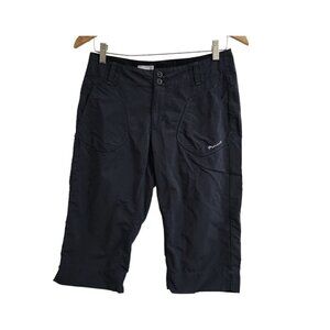 Marmot Pants Womens 6 Black Hiking Capri  Nylon Outdoor Pockets Cropped‎
